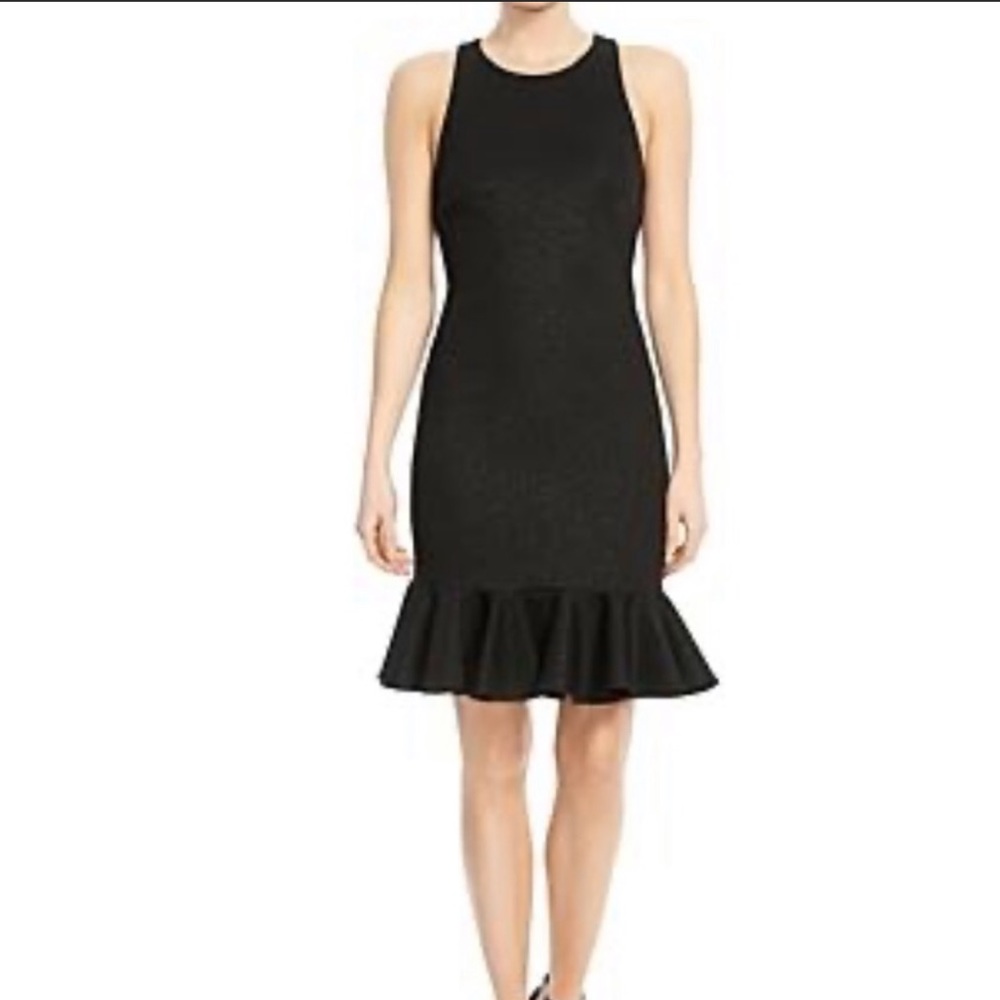 Haltson Heritage Black Shimmer Ruffle Skirt Dress